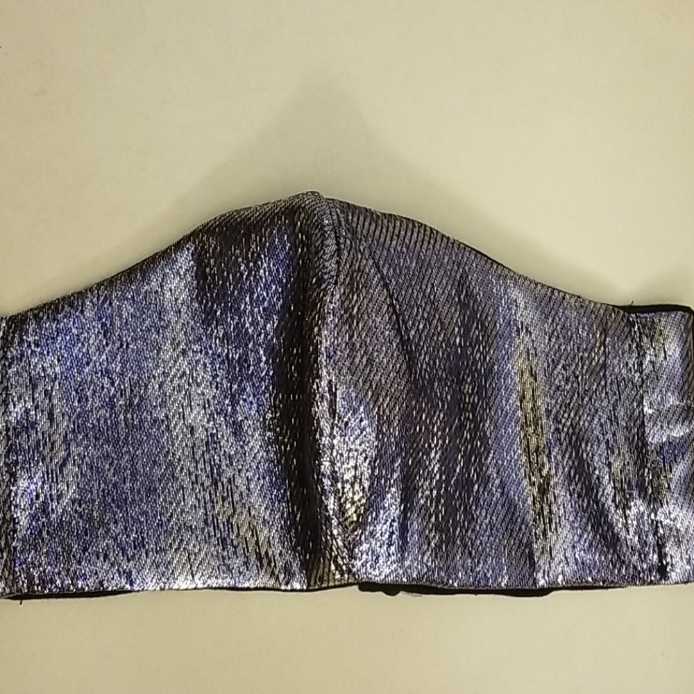 Silver Metallic Face Mask - Picture 2 of 7